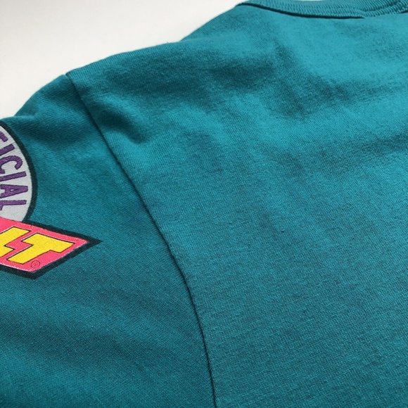 Vintage 90s Team Lightning Bolt Single Stitch USA T-Shirt Youth M Adult XXS - Picture 10 of 12